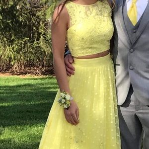 yellow prom dress